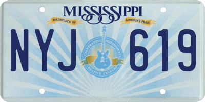 MS license plate NYJ619