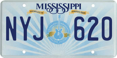 MS license plate NYJ620