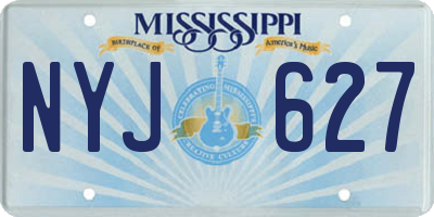 MS license plate NYJ627