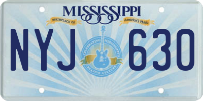 MS license plate NYJ630