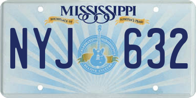 MS license plate NYJ632
