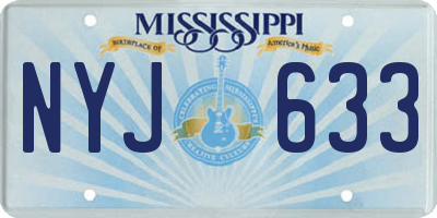 MS license plate NYJ633