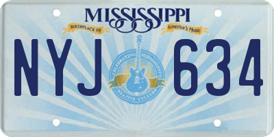 MS license plate NYJ634