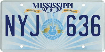 MS license plate NYJ636