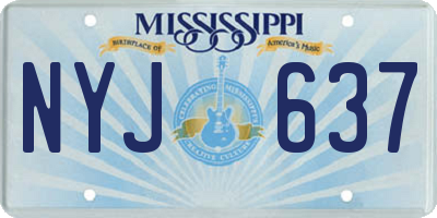 MS license plate NYJ637