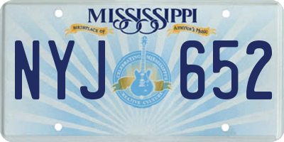 MS license plate NYJ652