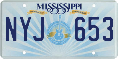 MS license plate NYJ653
