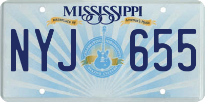 MS license plate NYJ655