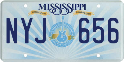 MS license plate NYJ656