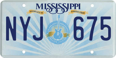 MS license plate NYJ675