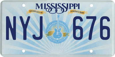 MS license plate NYJ676