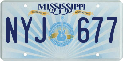 MS license plate NYJ677