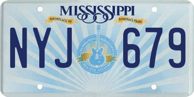 MS license plate NYJ679