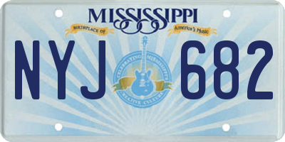 MS license plate NYJ682
