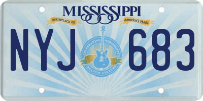MS license plate NYJ683