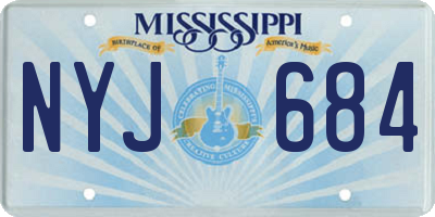 MS license plate NYJ684