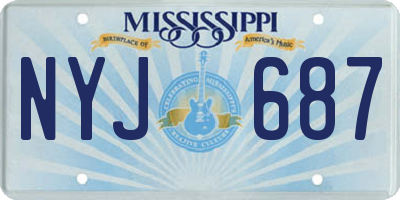 MS license plate NYJ687