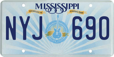 MS license plate NYJ690