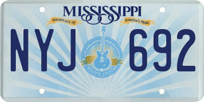 MS license plate NYJ692