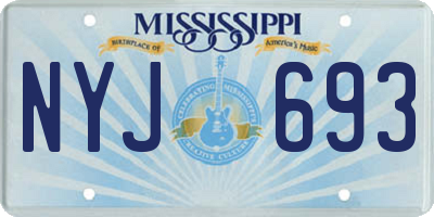 MS license plate NYJ693
