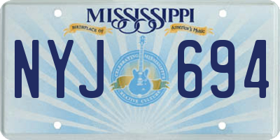 MS license plate NYJ694