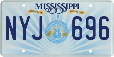 MS license plate NYJ696