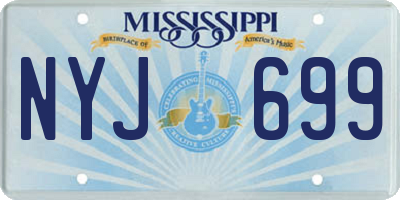 MS license plate NYJ699