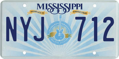 MS license plate NYJ712