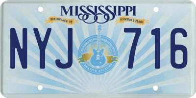 MS license plate NYJ716