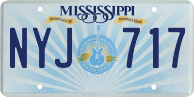 MS license plate NYJ717