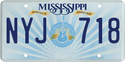 MS license plate NYJ718