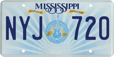 MS license plate NYJ720