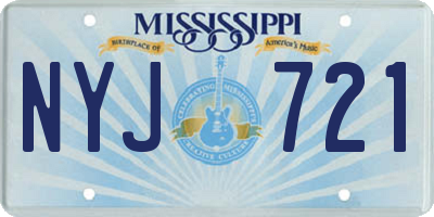 MS license plate NYJ721