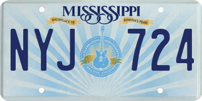 MS license plate NYJ724