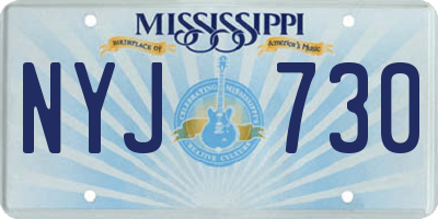 MS license plate NYJ730