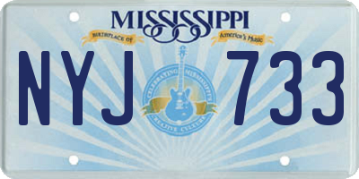 MS license plate NYJ733