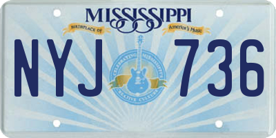 MS license plate NYJ736