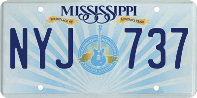 MS license plate NYJ737