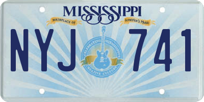 MS license plate NYJ741