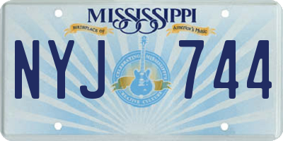 MS license plate NYJ744