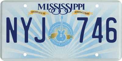 MS license plate NYJ746