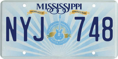 MS license plate NYJ748