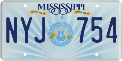 MS license plate NYJ754