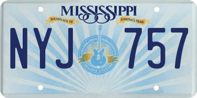 MS license plate NYJ757