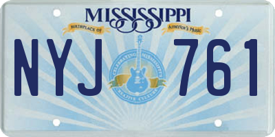 MS license plate NYJ761