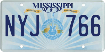 MS license plate NYJ766