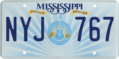 MS license plate NYJ767