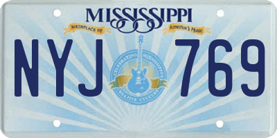 MS license plate NYJ769