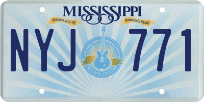 MS license plate NYJ771