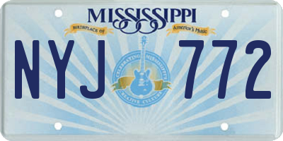 MS license plate NYJ772